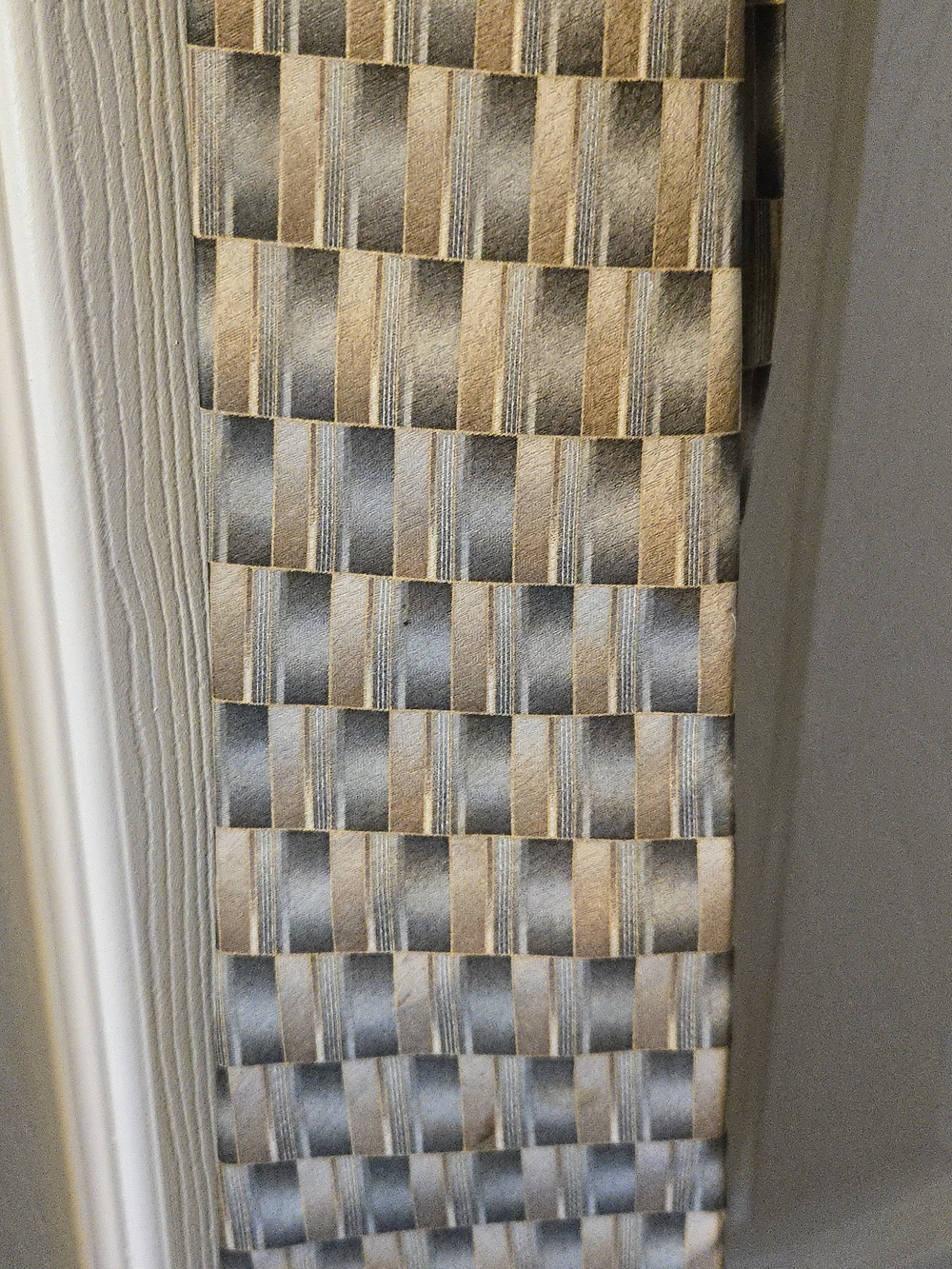Pierre Cardin Striped Silk Men's tie in Beige, Gray, and blues
